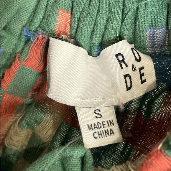 Ro & De Isabetta High Neck Long Sleeve Blouse Green - Picture 8 of 9